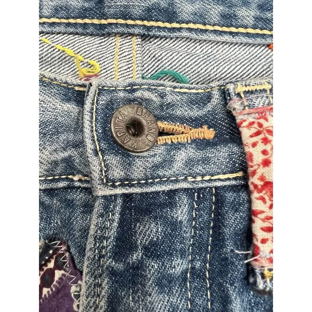 KAPITAL Straight Leg Crazy Patchwork Jeans Size 30 AUTHENTIC - Picture 12 of 15